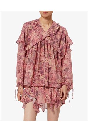 Blusa in seta con stampa mandala pink ISABEL MARANT | HT0908FAD2J20I40PK